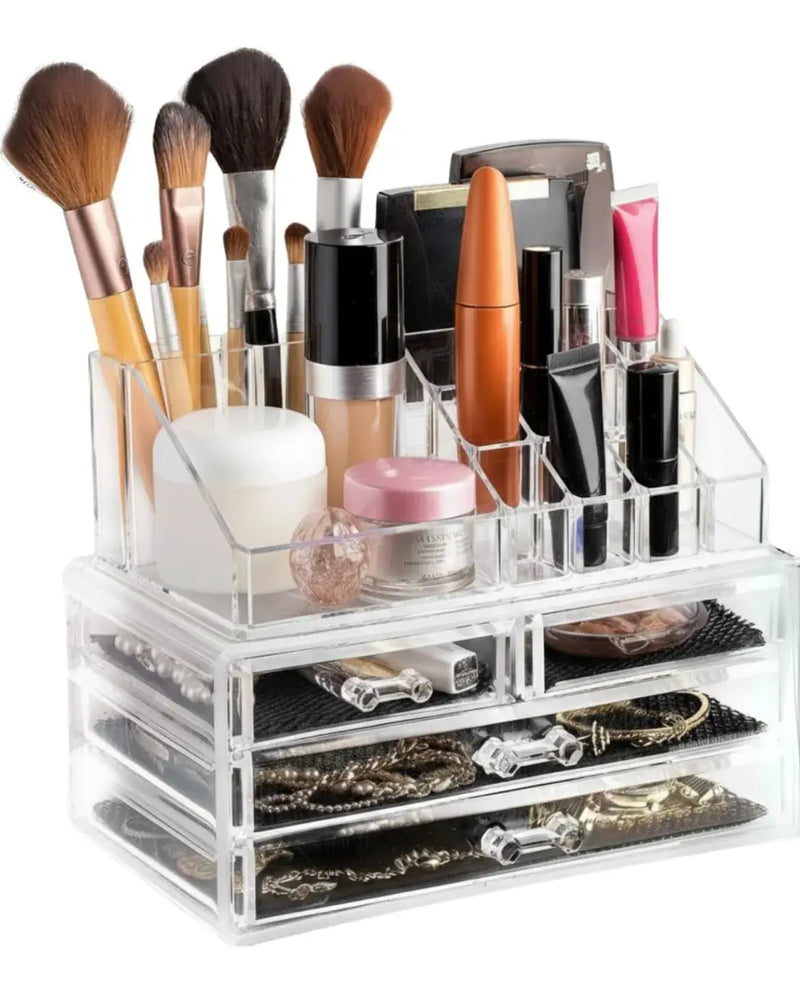 Organizador de Maquiagem Acrílico Transparente