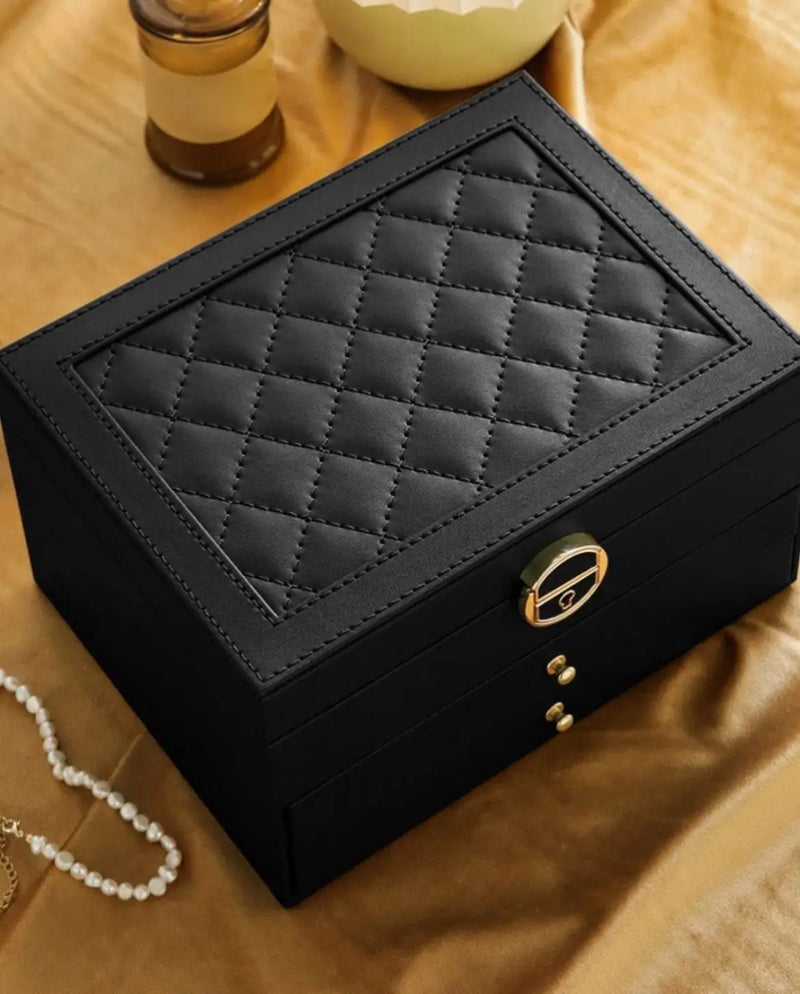 Porta joias Premium em couro - Proteja e guarde com estilo.