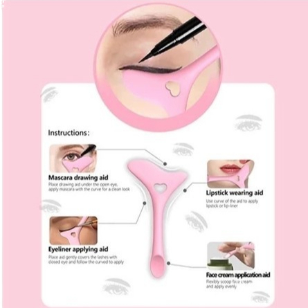 Kit Com 2 Moldes De Silicone Para Aplicação de Mascara de Cílios Delineador e Sombra nos Cílios