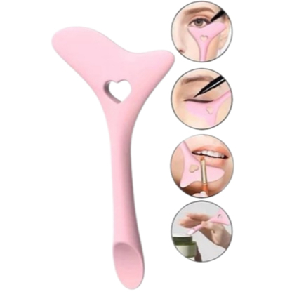 Kit Com 2 Moldes De Silicone Para Aplicação de Mascara de Cílios Delineador e Sombra nos Cílios