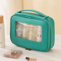 Necessaire de Maquiagem Portátil com Janela Transparente
