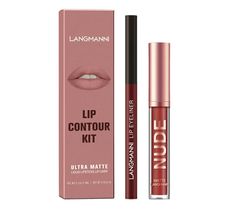 Conjunto 2 Peças Gloss e Lápis Labial Efeito Matte