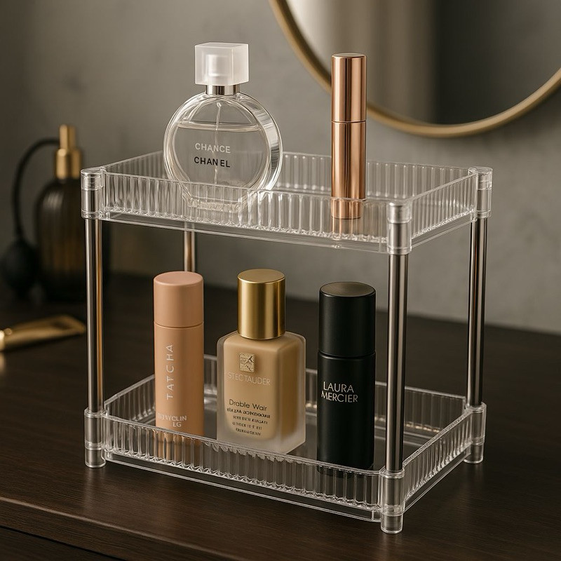 Organizador Prateleira Diamante Acrílico Porta Maquiagem Perfumes