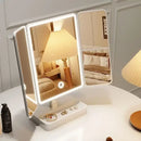 Espelho Portátil LED Dobrável - Garanta já o seu!