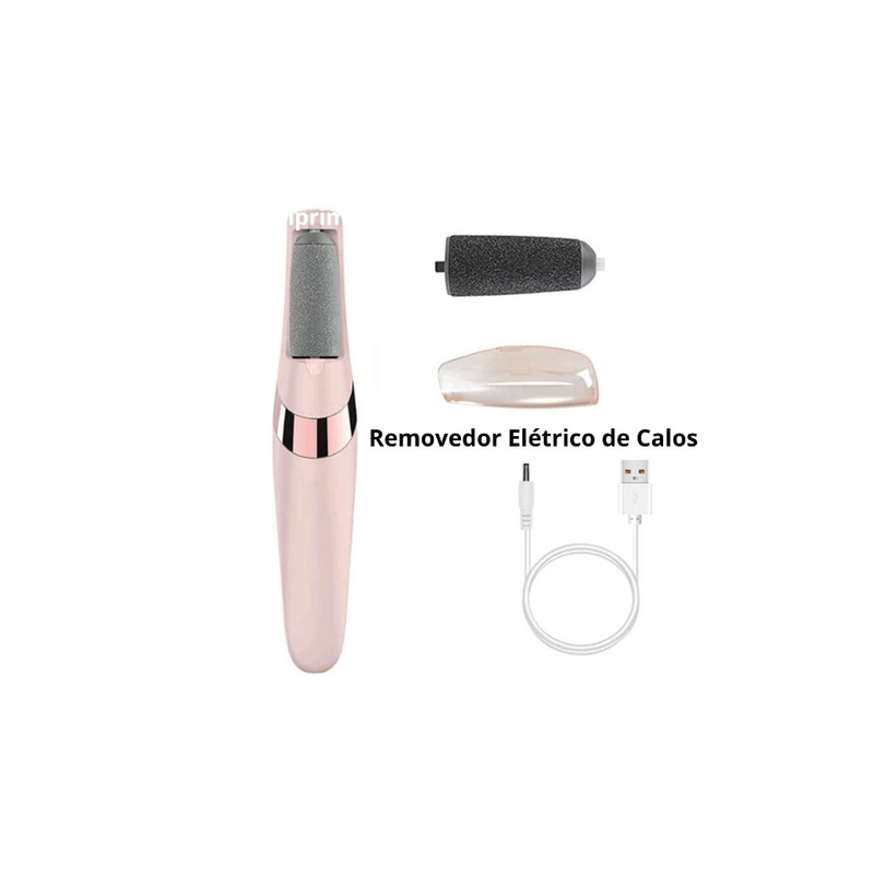 Lixador De Pé Elétrico Lixa Elimina Calo Portátil Usb Pilha Pedicure